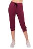 ALWAYS Womens Capri Jogger Sweatpants with Pockets  Super Soft Stretch Lounge Pants, Casual Joggers for Women, Yoga Workout & Daily Wear, Burgundy 3XL view 2