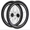 Fomas Adults Trike Wheels, Double Wall Alloy Rim, 36x13G Black Spoke with Tire and Tube for 15mm Axle (20" Complete Set of 3 Wheels) view 2