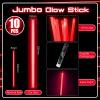 Lewtemi 10 Pcs Large Glow Sticks Jumbo, Red, 14 Inch view 2