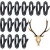Lounsweer 15 Pack European Skull Mount Hanger Skull Wall Mount Bracket Hangers with Installing Kits for Deer Mule Elk Antelope Coyote(Black) view 1