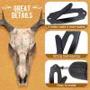 Lounsweer 15 Pack European Skull Mount Hanger Skull Wall Mount Bracket Hangers with Installing Kits for Deer Mule Elk Antelope Coyote(Black) view 3