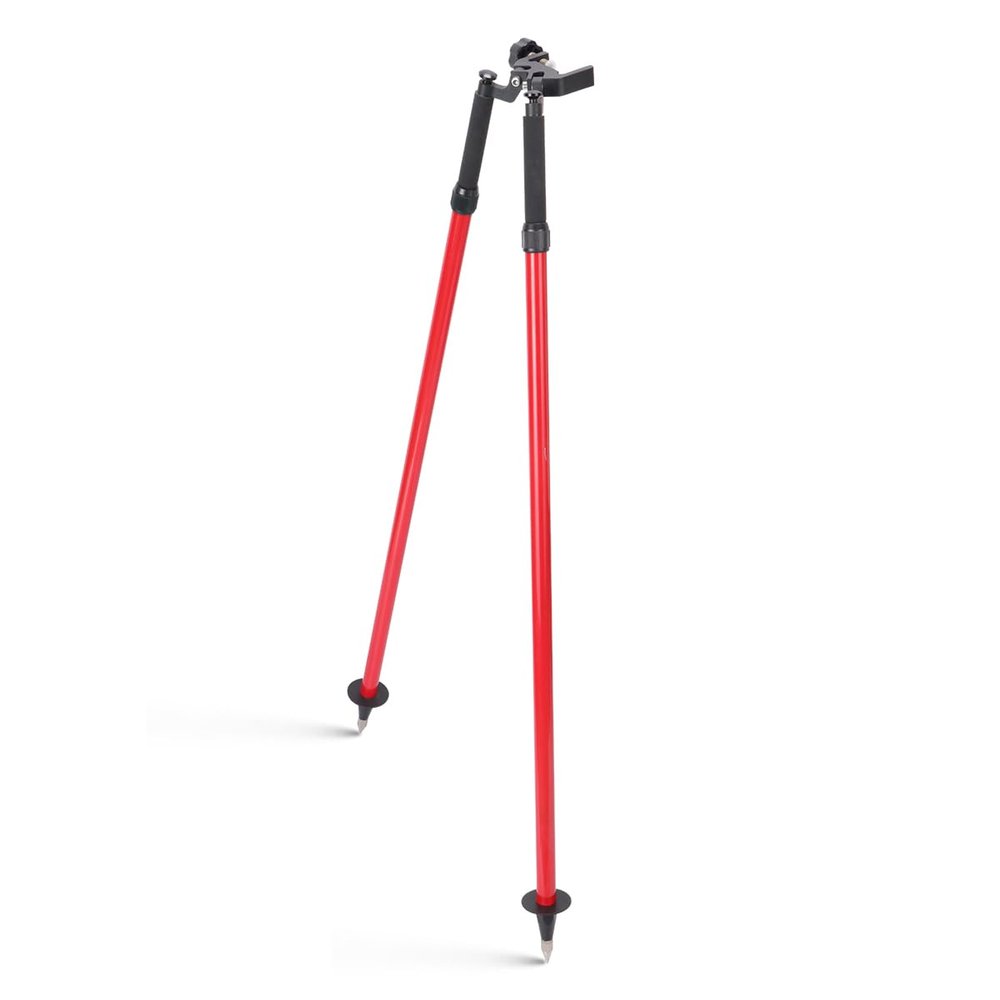 Surveying Thumb Release Bipod for Staff, Aluminum Tripod Bipod for Leveling Rod of Total Station GPS GNSS (CLS23)for 40~60mm Aluuminum Leveling Rod (52mm)