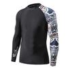 HUGE SPORTS Men's Rash Guard Shirts Swim Shirt UPF 50+ Sun Protection Rash Guard Split 3XL view 1