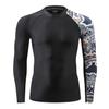 HUGE SPORTS Men's Rash Guard Shirts Swim Shirt UPF 50+ Sun Protection Rash Guard Split 3XL view 3