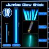 Lewtemi 10 Pcs Large Glow Sticks Big Giant Jumbo Halloween Christmas Emergency Light Stick for Camping Accessories, Survival Kit(Blue,14 Inch) view 2