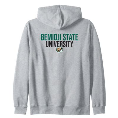 Bemidji State University BSU Beavers Stacked Zip Hoodie