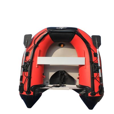 BOATIFY 8.9 ft Inflatable Boat Raft Fishing Dinghy Pontoon Boat with Air Floor (Red)