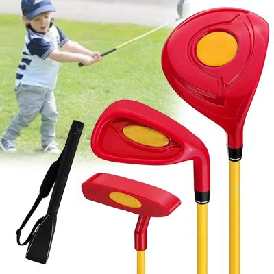 BEESOM Golf Club Beginner Golf Clubs Kids Outdoor Sports, Right Hand Golf Clubs Set 1#, 7#, Golf Club Set for Toddler Age 2-5, Kids Children Beginners Practice Pole,Red-2-3yearsold