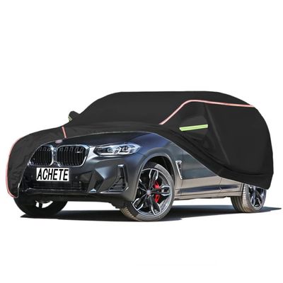 ACHETE Car Covers are Suitable for 2020-2023 BMW X3M,Water, Rain, Sun and Snow Resistant Oxford Fabric Car Cover,with Side Door Zip (Color : Black, Size : X3M Competition)