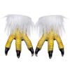 MOKRY PARTY White Eagle Claw Gloves Bird Foot Funny Animal Latex Hands Halloween Gloves Carnival Costume Props, 1Pair view 1