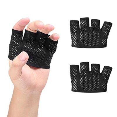 Weightlifting Gloves, Fitness Gloves for Cross Training,Partial Glove Just for The Calluses Spots, Weightlifting, Biking, Bodybuilding, Yoga, Pull-Ups and Fitness - Enhanced Silicone Grip Palm (M)