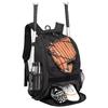 DAFISKY Baseball Bag Softball Backpack - Youth Adult T Ball Bat Equipment Bag with Bat and Helmet Holders, Shoe Compartment and Hook, Black view 1