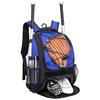 DAFISKY Baseball Bag Softball Backpack - Youth Adult T Ball Bat Equipment Bag with Bat and Helmet Holders, Shoe Compartment and Hook, Blue