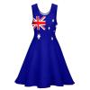 Australia Flag Women's Ruffle Hem Sleeveless Dress Round Neck Summer Boho Dress 2XL view 3