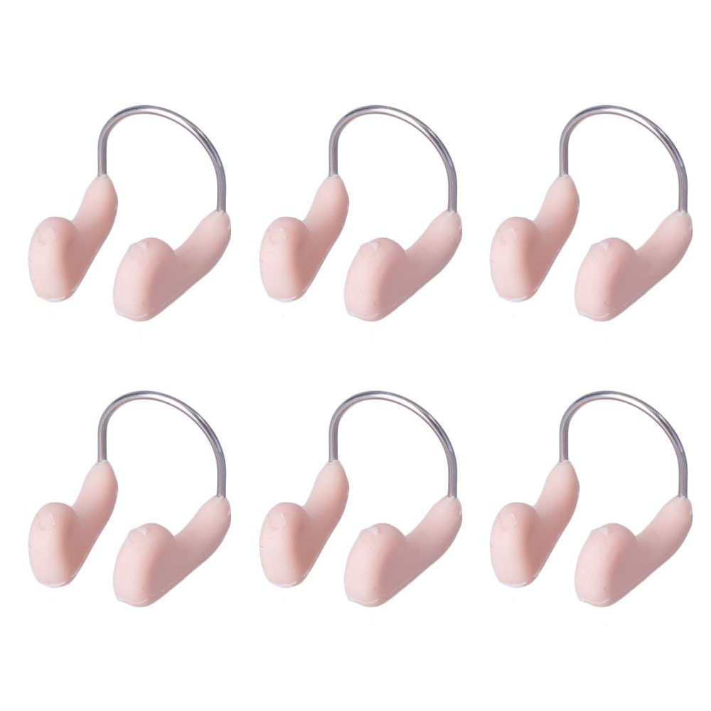 6pcs Nose Plugs for Swimming for Adults Silicone Nose Clip Swimming Nose Clip Duarable Skin Color Nose Clip Silicone Portable Nose Clip Nose Protect Clip Anti-Shedding Child Pool