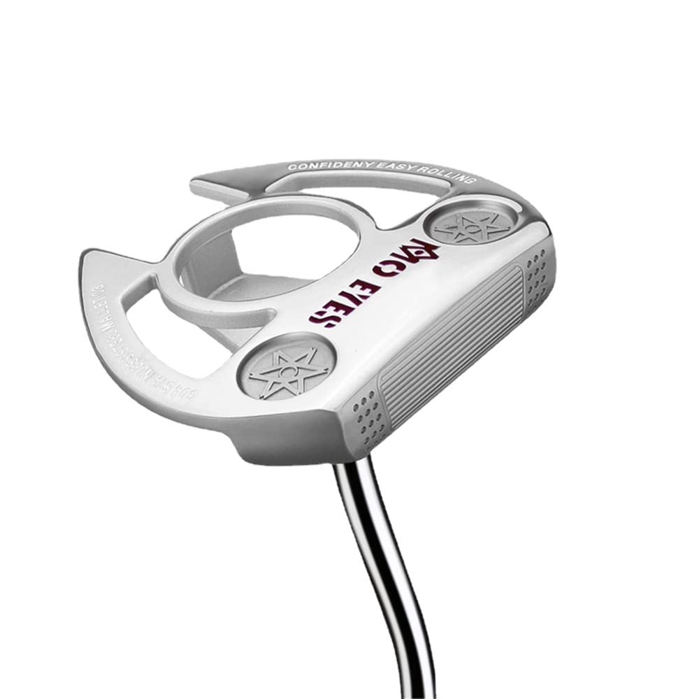 Golf Mallet Putters Golf Club Push Rod Leaning Neck 304 Soft Iron Casting Golf Sports Clubs Golf Putter Push (Silver)