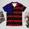 American Flag Gun Flag Men's Polo Shirt Short Sleeve Pullover Golf Shirt Casual T-Shirt Tee Top S view 3
