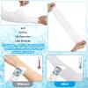 Ouligay 4 Pairs UV Sun Protection Arm Sleeves for Men Women, UPF 50 Cooling Compression Arm Sleeves, Sports Sleeve to Cover Arms, Tattoo Cover Up Sleeve for Adult Youth, White view 3