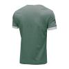 JEsilunmaMY Casual Color Block Henley Shirt for Men Short Sleeve Front Placket Cotton Shirts Slim Fit Summer Henley T-Shirt (Green,XX-Large) view 3