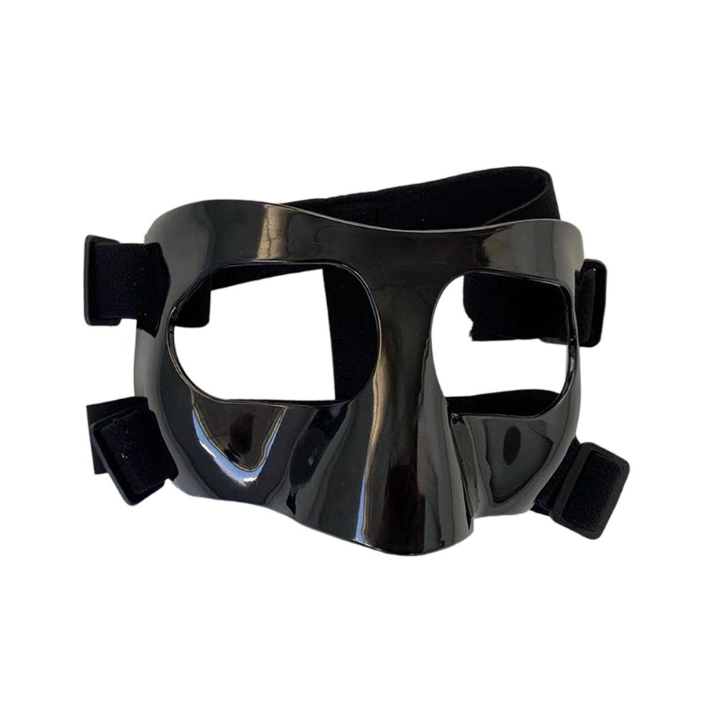 AMLESO Basketball Mask Face Guard for Broken Nose, Protective Facial Cover Nose Guard Black Face Shield, Face Nose Guard for Adults Sports Accessories