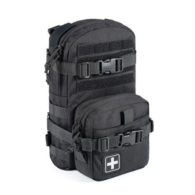 CLTAC Tactical Small MOLLE Hydration Pack Outdoor Water Bladder Carrier Pack for Vest Backpack (Black)
