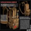 CLTAC Tactical Small MOLLE Hydration Pack Outdoor Water Bladder Carrier Pack for Vest Backpack (Black) view 3