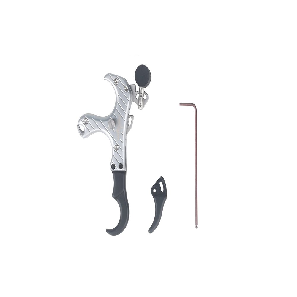 Perogen Archery Thumb Trigger Release for Compound Bow, 3&4 Finger Grip Adjustable Brass Made Archery Release Aids (with Coach Lock)