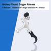 Perogen Archery Thumb Trigger Release for Compound Bow, 3&4 Finger Grip Adjustable Brass Made Archery Release Aids (with Coach Lock) view 2