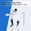 Perogen Archery Thumb Trigger Release for Compound Bow, 3&4 Finger Grip Adjustable Brass Made Archery Release Aids (with Coach Lock) view 3