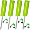 4 Pack Fishing Rod Holders, Bank & Beach Support Stand - Reinforced PVC, 4 Free Fishing Rod Bait Alarm Bells (Green) view 1