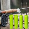 4 Pack Fishing Rod Holders, Bank & Beach Support Stand - Reinforced PVC, 4 Free Fishing Rod Bait Alarm Bells (Green) view 3