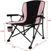 Camping Chair Folding Chairs Lawn Chairs Folding Fishing Chair With High Back Outdoor Lawn Seat Folding Quad Arm Stool With Cup Holder And Steerable Foot Pad Folding Chair Camp Chair Moon Chair ( Colo view 2