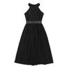 XUNZOO Kids Girls Floral Lace Sleeveless Chiffon Maxi Dress Sequins Wedding Party Ball Prom Bridesmaid Romper Gown Black 8 Years view 4