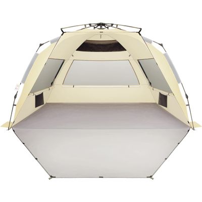 Oileus XX-Large 5-6 Person UV Pop-Up Beach Tent, Khaki