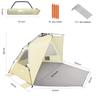 Oileus XX-Large 5-6 Person UV Pop-Up Beach Tent, Khaki view 3