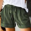 Summer Casual Shorts for Women Drawstring Elastic Waist Comfy Wide Leg Shorts Lightweight Flowy Beach Shorts with Pockets view 3