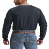 WORKWEYA FR Shirts for Men Lightweight 6.5oz 100% Cotton Long Sleeve Flame Resistant Welding T-Shirt CAT2/NFPA2112, Dark Blue view 4