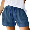 Summer Casual Shorts for Women Drawstring Elastic Waist Comfy Wide Leg Shorts Lightweight Flowy Beach Shorts with Pockets view 1