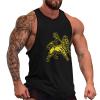 Rasta Lion Men's Sleeveless Muscle T Shirts Casual Tank Tops for Gym Workout Beach XL
