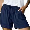 Summer Casual Shorts for Women Drawstring Elastic Waist Comfy Wide Leg Shorts Lightweight Flowy Beach Shorts with Pockets view 1
