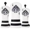 SHABIER Poker Ace Golf Wood Headcover Golf Driver/Fairway Woods/Hybrid Rescue Headcover (One Set (Driver+FW+HY)) view 1