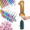 Electric Magic Balloon Pump, Electric Air Inflator Party Air Blower Pump with 1 Nozzle 1 Balloon Cutter and 10 Pcs Long Balloons,Great for Twisty Curly Balloon, Foil Balloons (Green) view 1