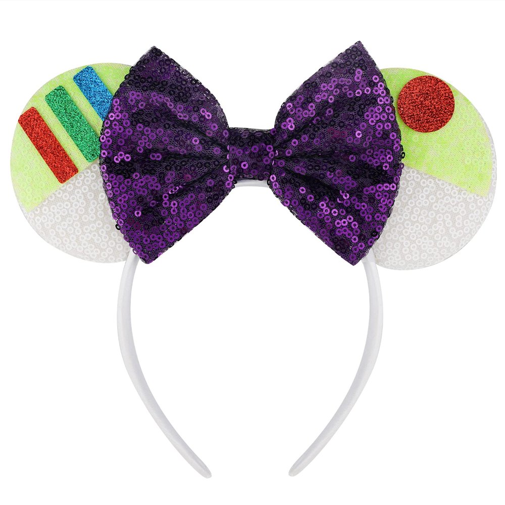 YUNISS Mouse Ears Headbands,Sequin Mouse Ears for Women Girls Princess Dress Accessories Decorations Party (TG- Lightyear)
