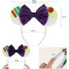 YUNISS Mouse Ears Headbands,Sequin Mouse Ears for Women Girls Princess Dress Accessories Decorations Party (TG- Lightyear) view 2