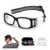 SooGree Basketball Sports Goggles Protective Eyewear for Men Safety Glasses (Black frame white pad)