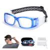 SooGree Basketball Sports Goggles Protective Eyewear for Men Safety Glasses (Blue frame white pad)