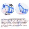 SooGree Basketball Sports Goggles Protective Eyewear for Men Safety Glasses (Blue frame white pad) view 3