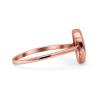 OMRANII Rose Tone, Lab Created White Opal Size-9 Oval Petite Dainty Fashion Thumb Ring Solid 925 Sterling Silver view 2