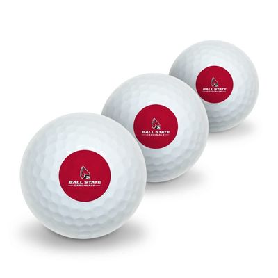 Ball State Primary Logo Novelty Golf Balls 3 Pack