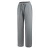 WABEOR Wide Leg Linen Pants for Women Plus Size Elastic Waist Casual Summer Pants Loose Fit Beach Pants Comfy Cotton Trousers A-Grey view 3